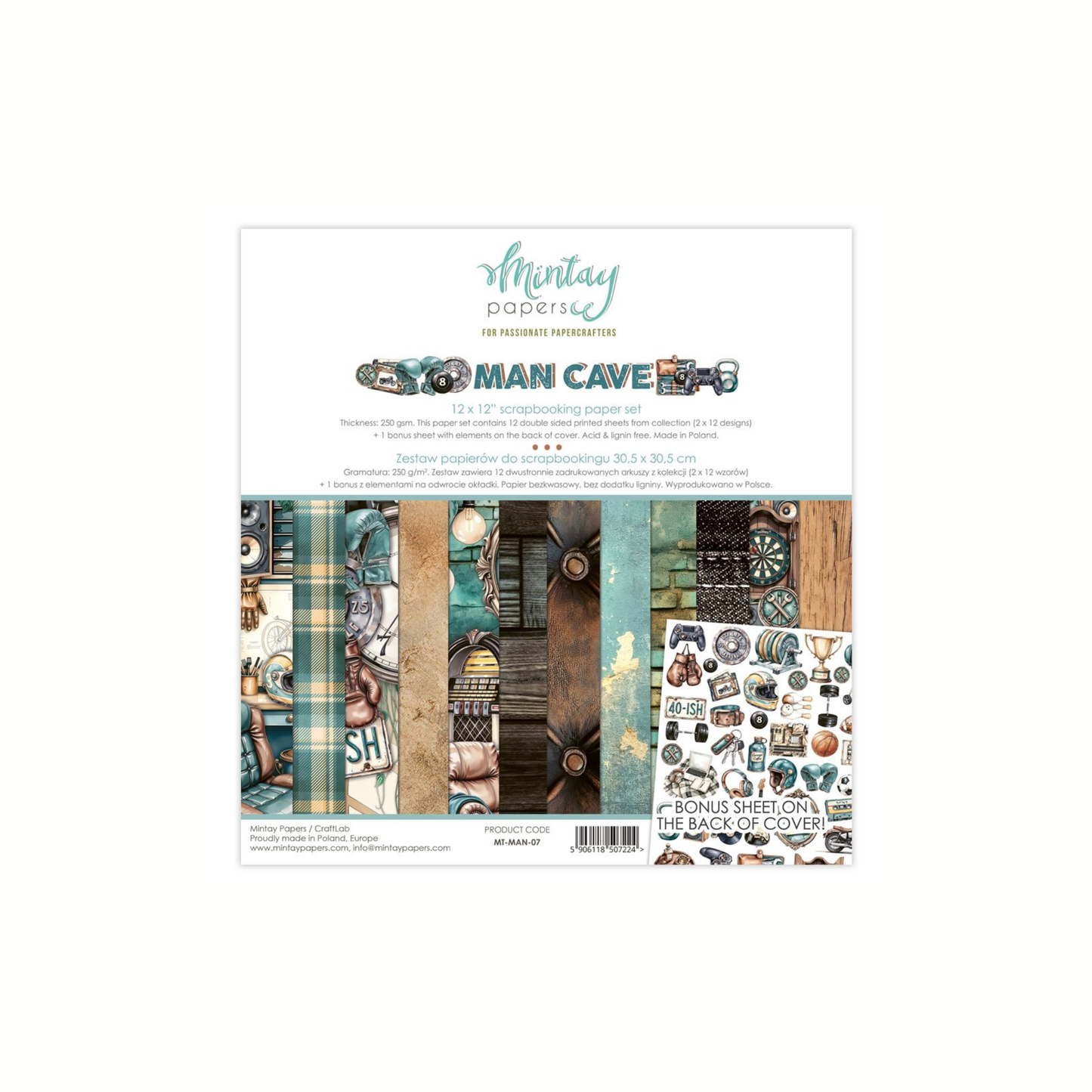 12x12 Man Cave Paper Pack