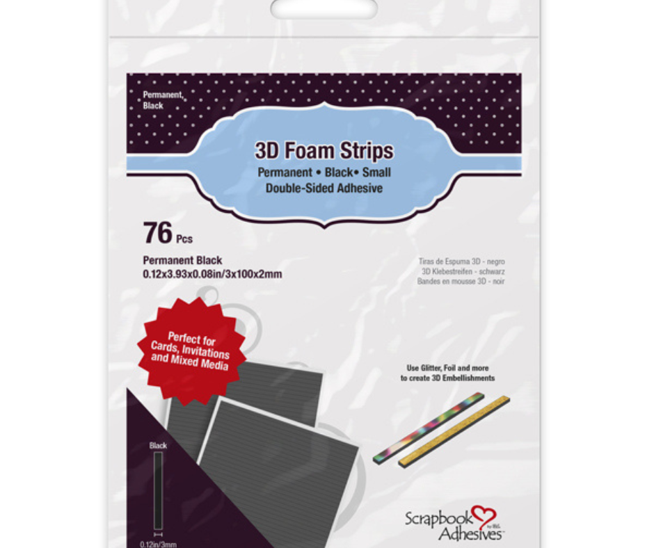 Black 3D Foam Strips