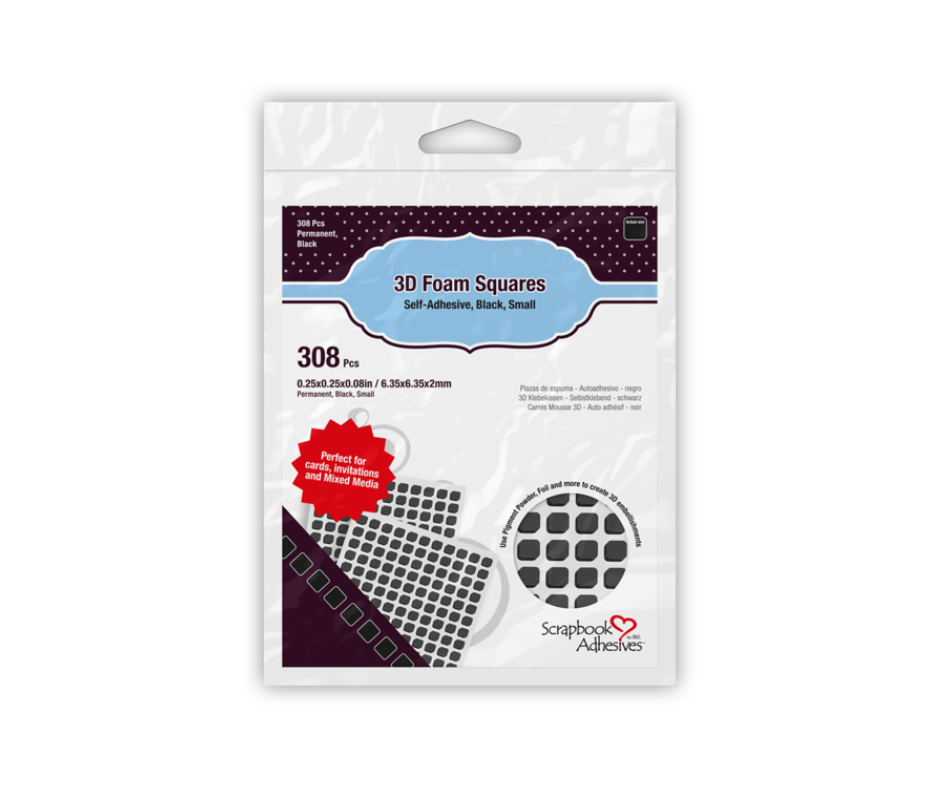 3D Foam Squares Small Black