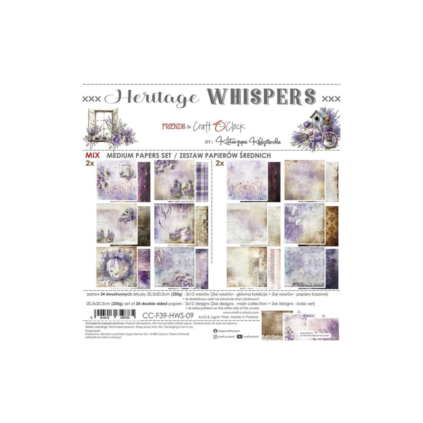 8x8 Heritage Whispers Mixed Paper Pad