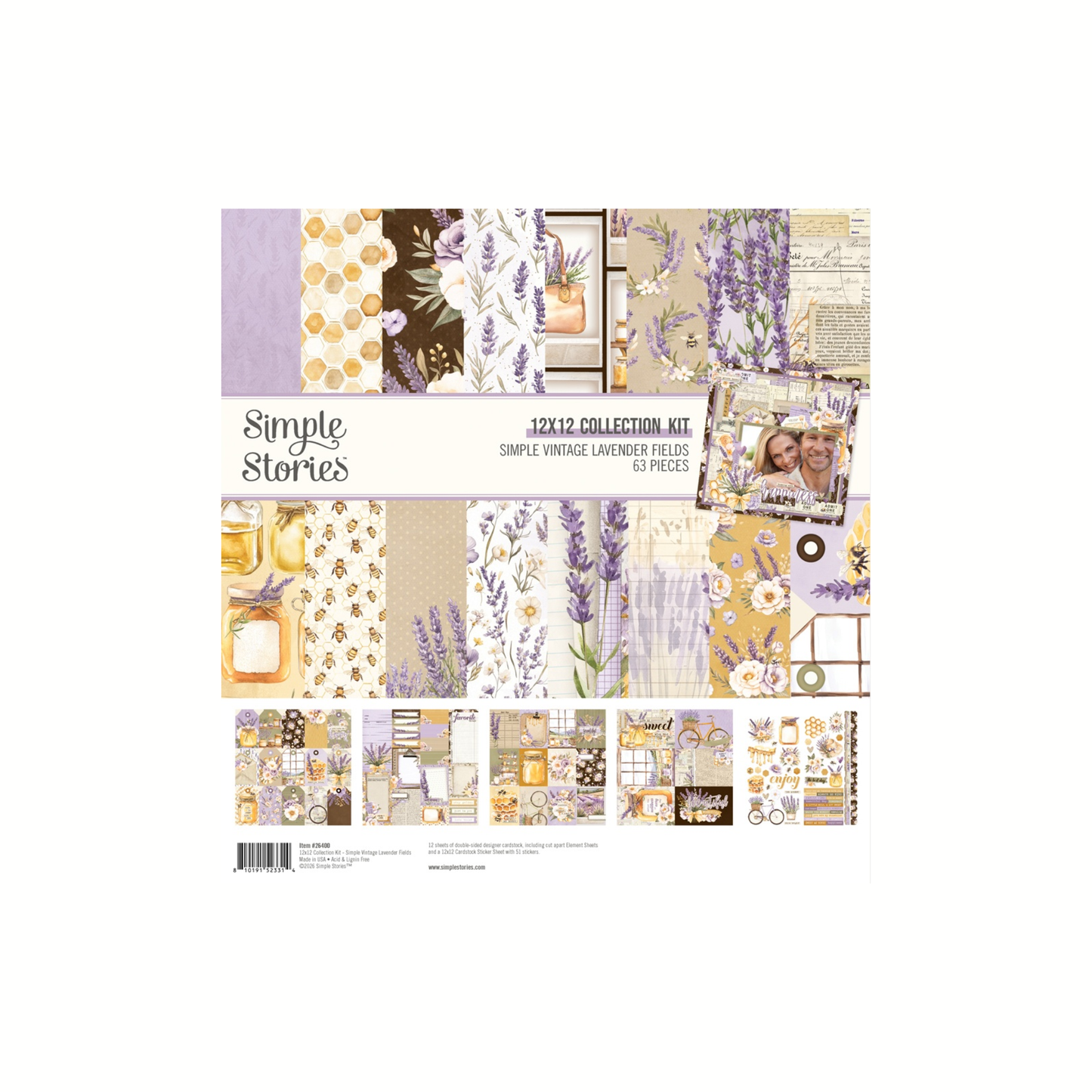 Simple Vintage Lavender Fields 12x12 Collection Kit