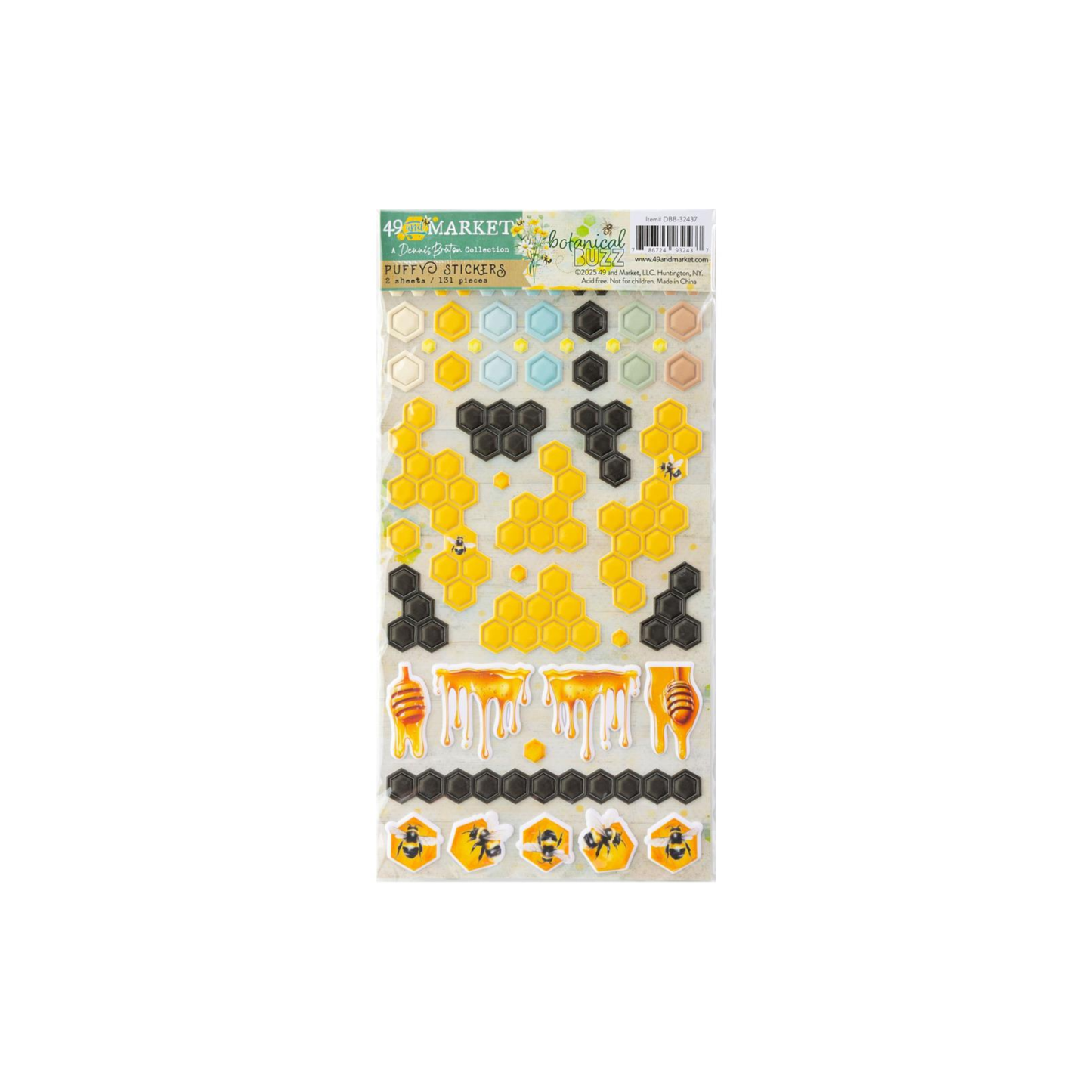 Botanical Buzz Puffy Stickers