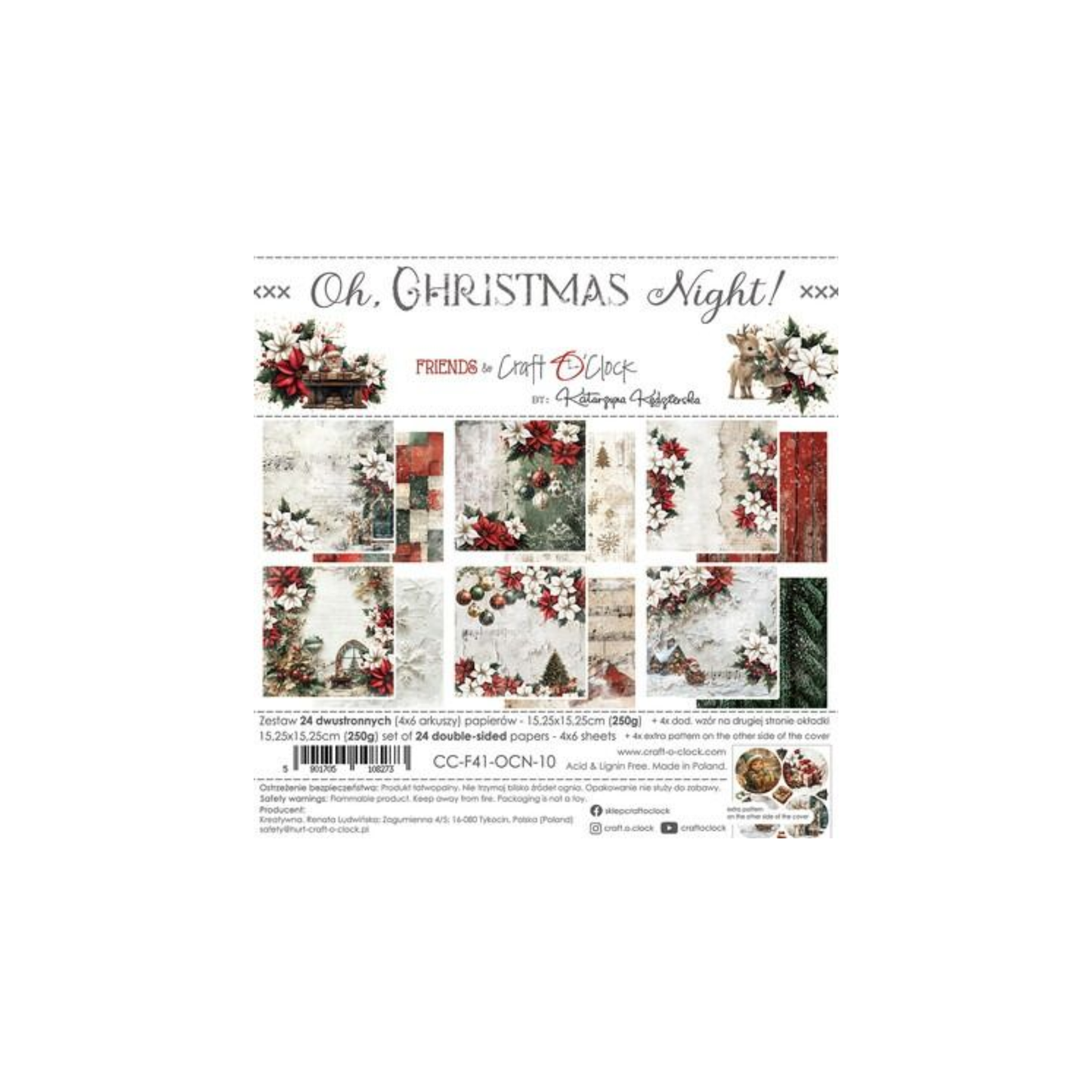 6x6 Oh Christmas Night Paper Pad