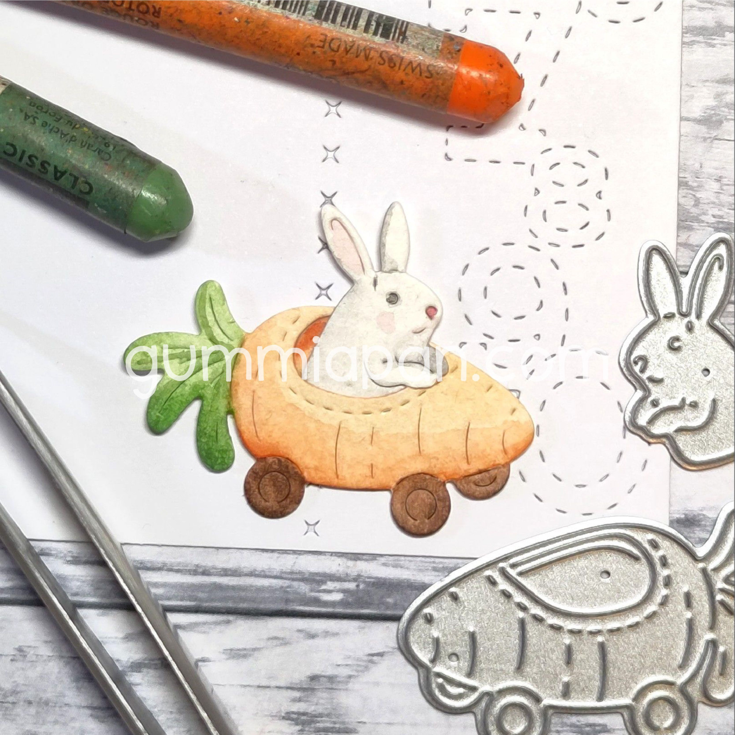 Bunny & Carrot Car Die
