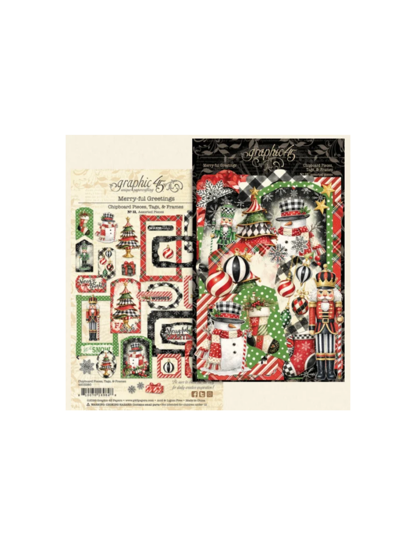 Merryful Greetings Chipboard Pieces