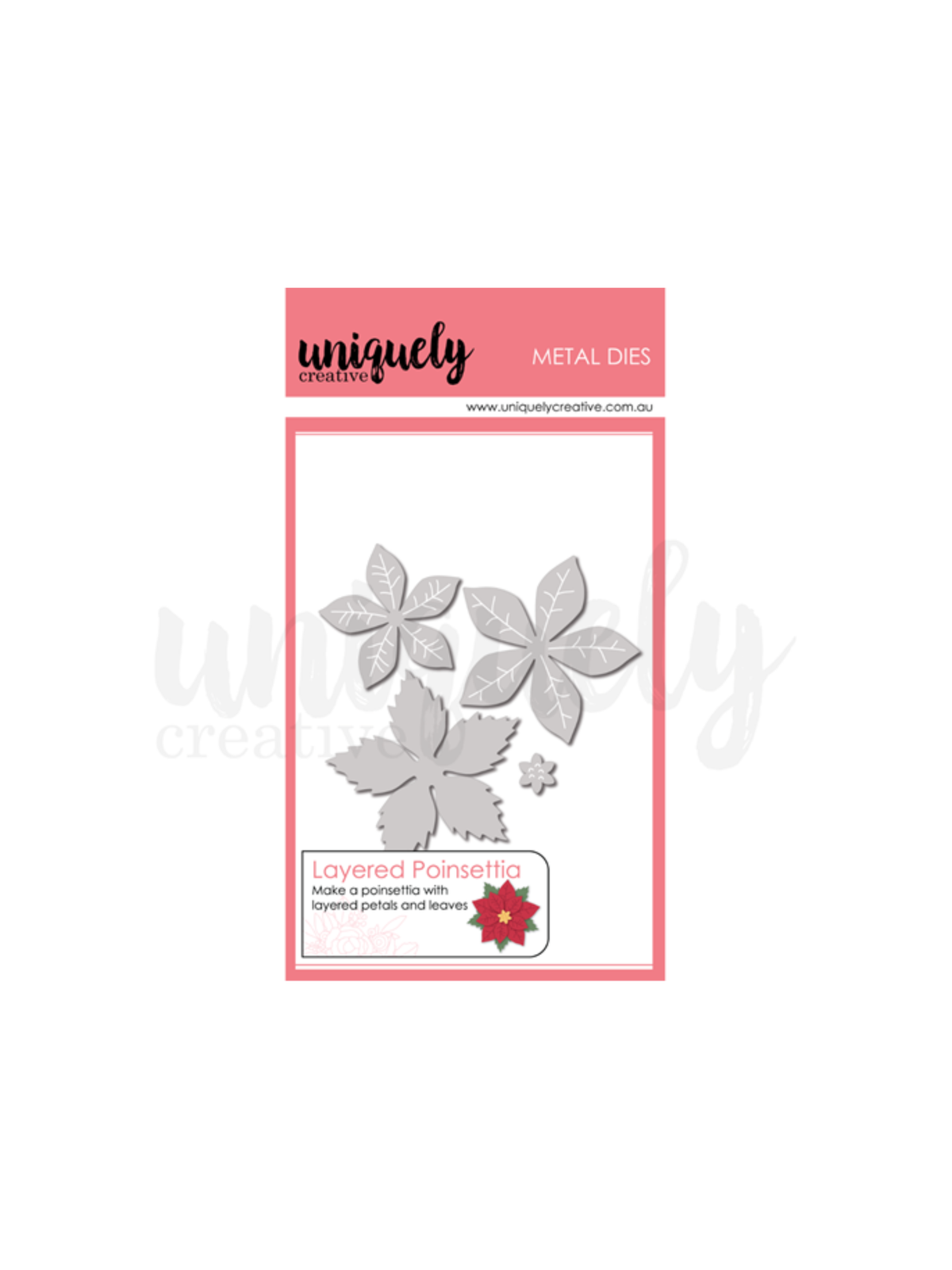 Layered Poinsettia Die (Used in Class Kit)