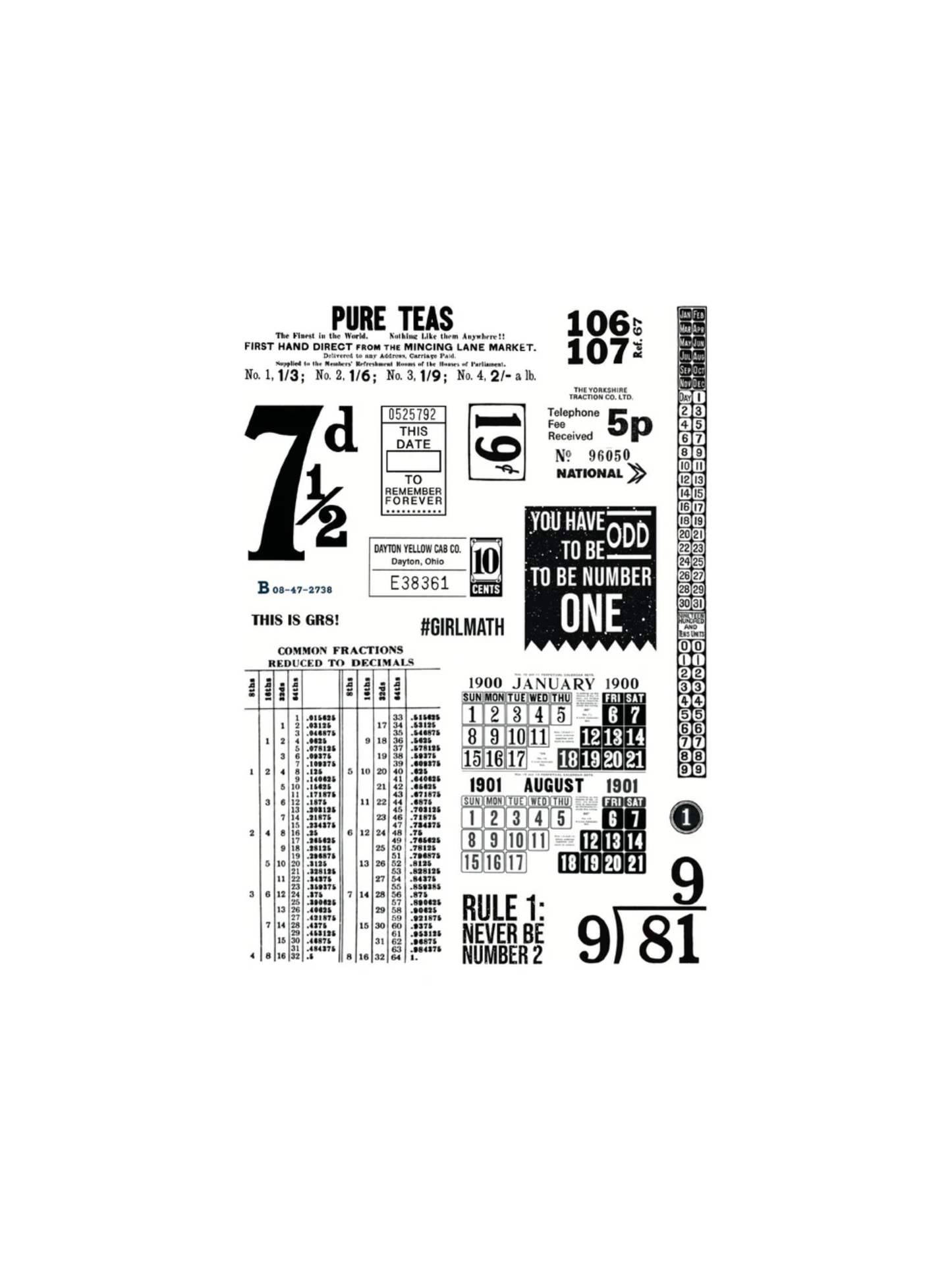 Keepsake Numbers Stamp Set