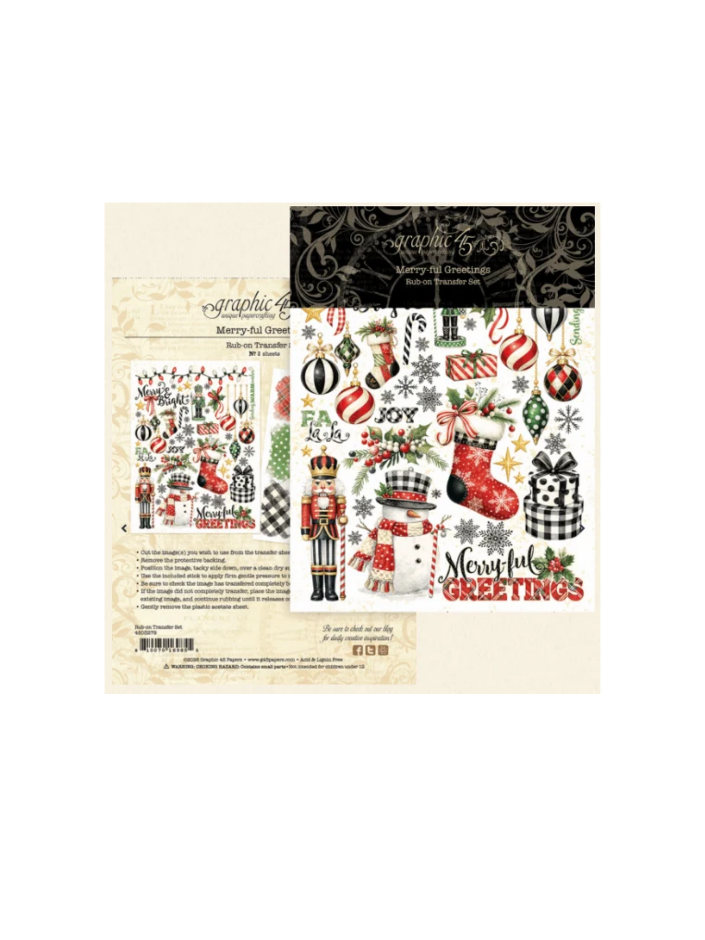 Merryful Greetings Rub-ons