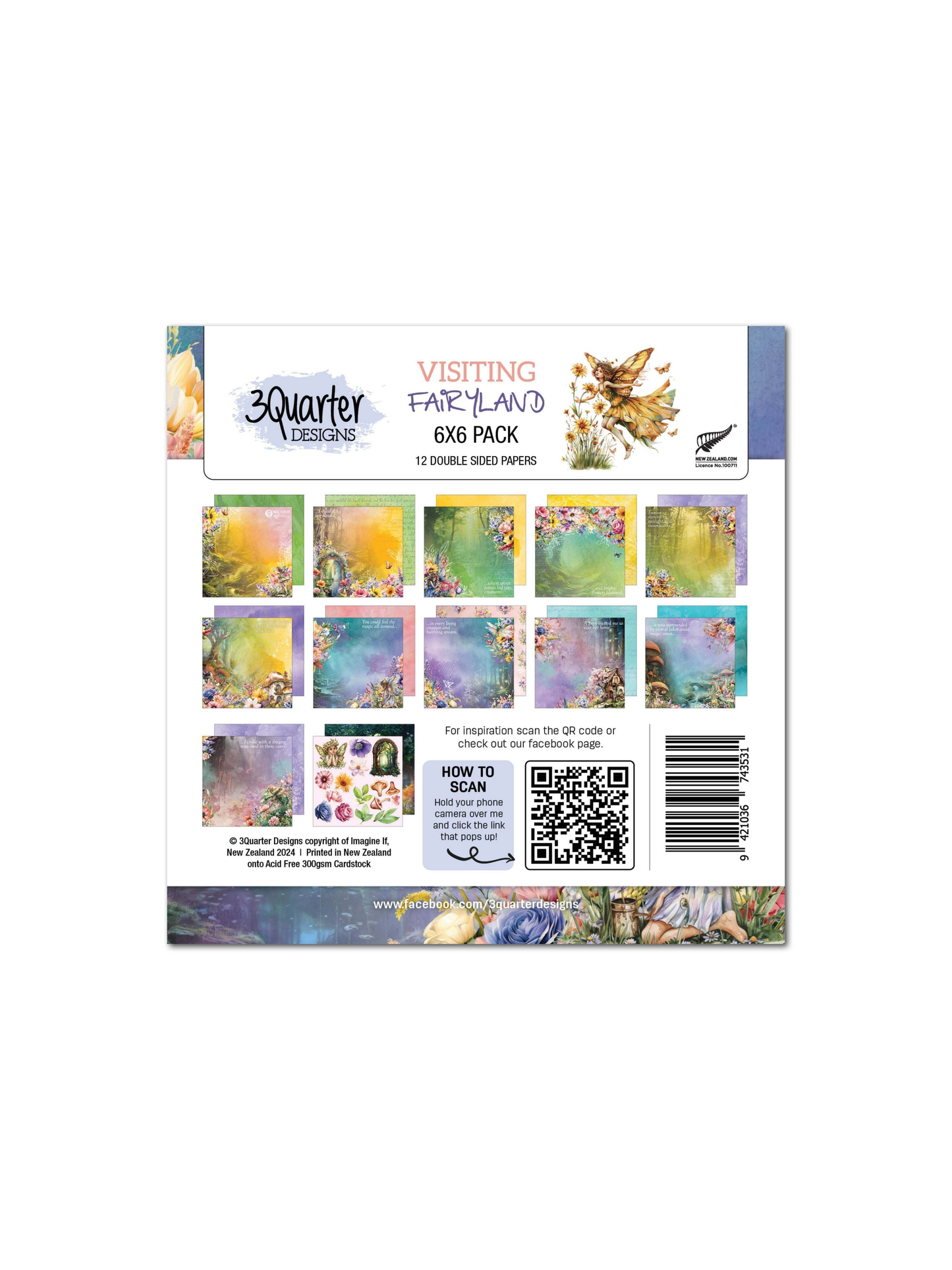 6x6 Visiting Fairyland Paper Pack