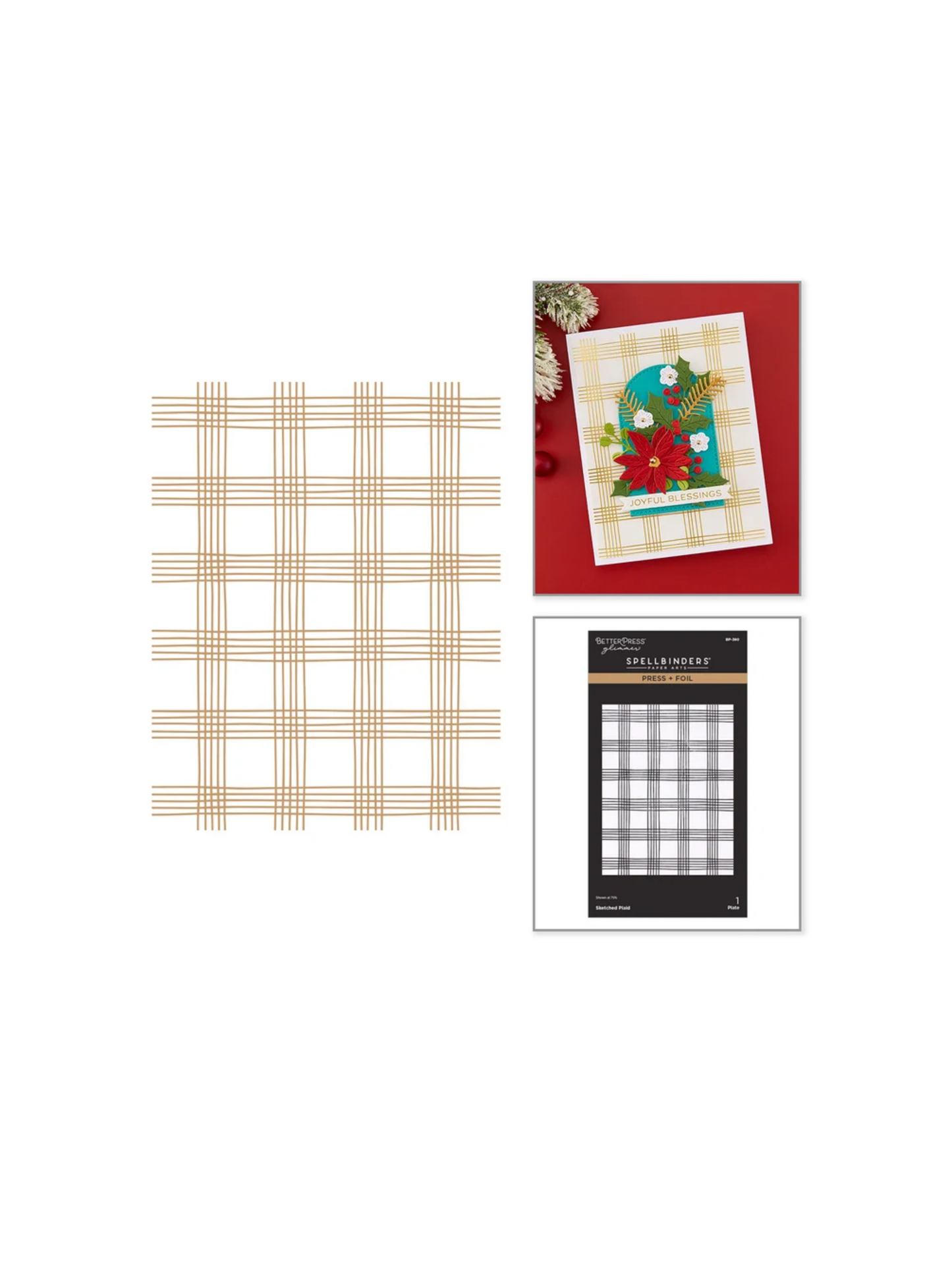 Sketched Plaid Press Plate