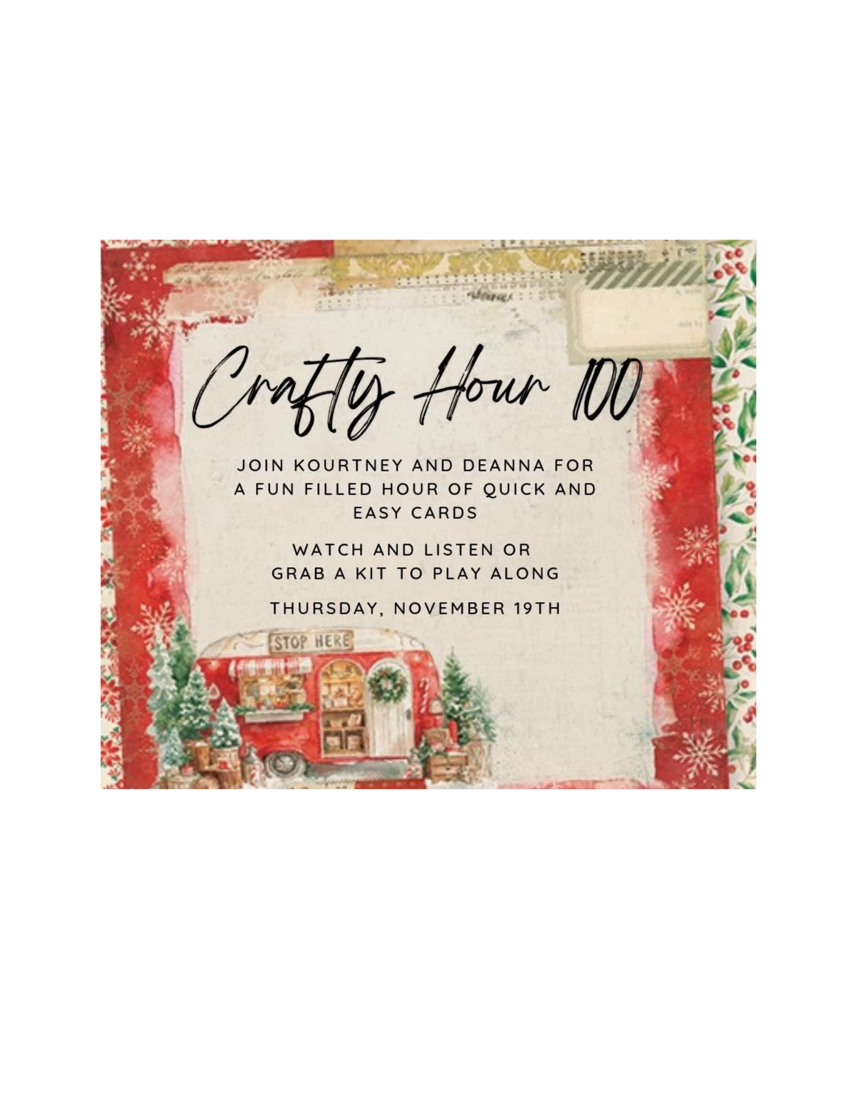 Crafty Hour #100 November 19 10 am PCT