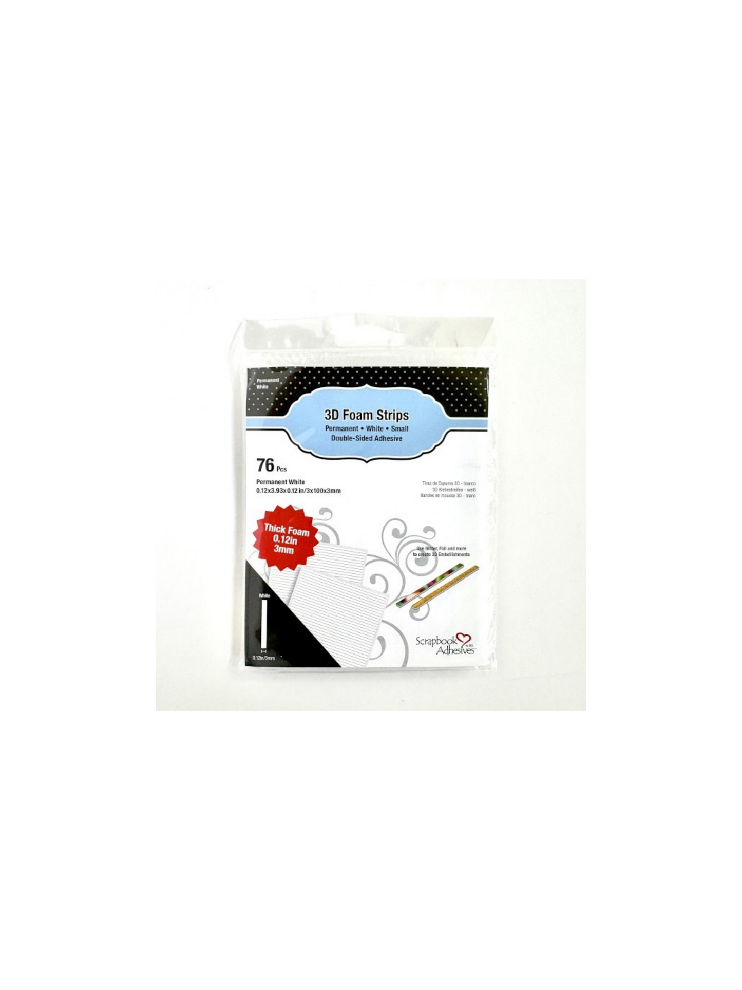 3mm White Foam Strips