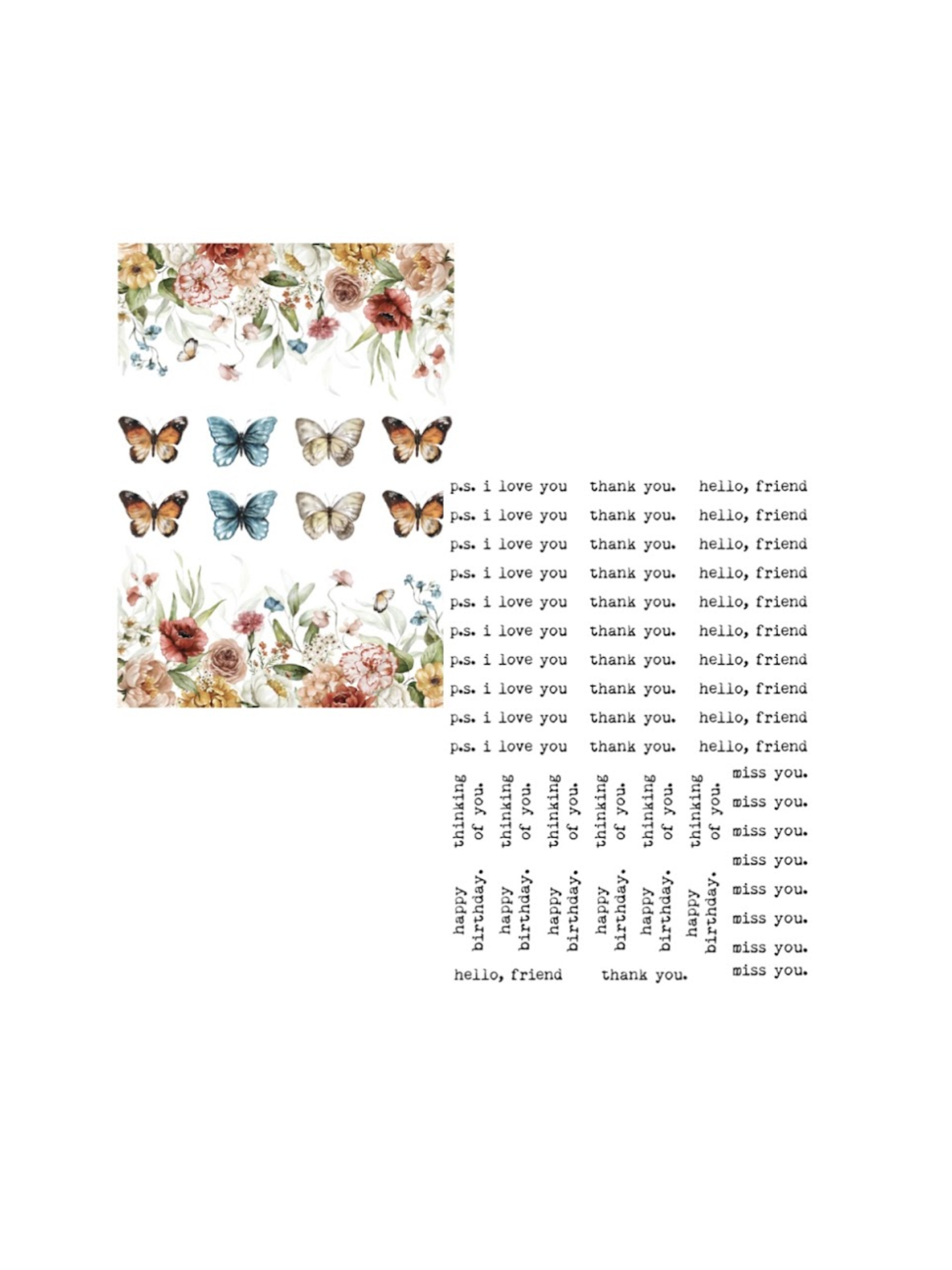 Beautiful Borders & Type Transfers (incl. in kit)