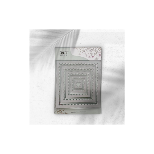 Luxe Square Inverted Scallop Frames Die