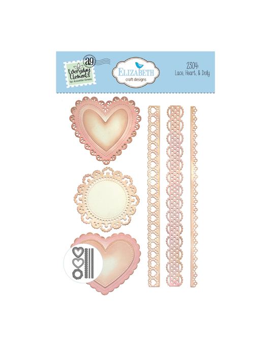 Lace Heart & Doily Die