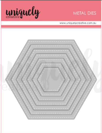 Stitched Nesting Hexagons Die