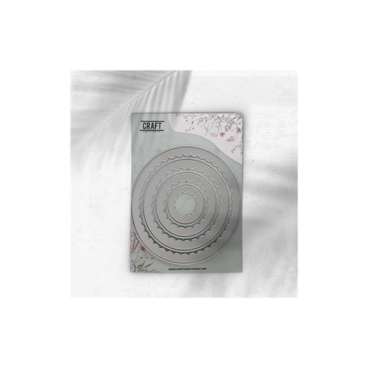 Luxe Circle Inverted Scallop Frames Die