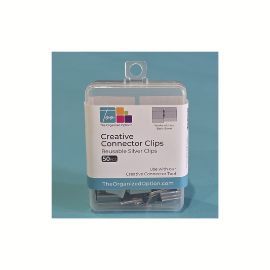 Silver Connector Clips 50pc