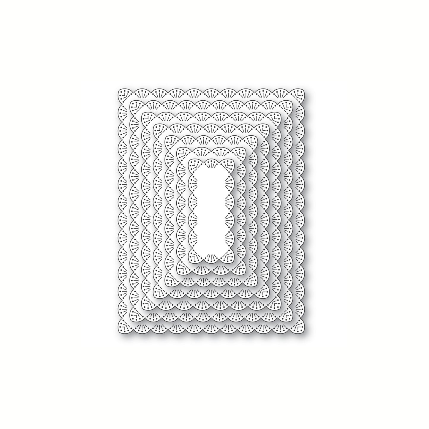 Fan Stitch Scallop Frame Die