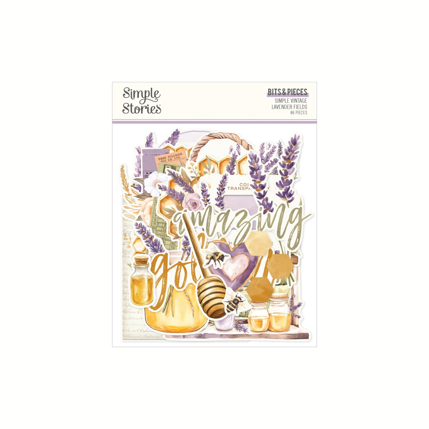 Simple Vintage Lavender Fields Bits & Pieces (Class)