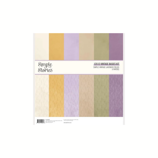 SImple Vintage Lavender Fields 12x12 Solids