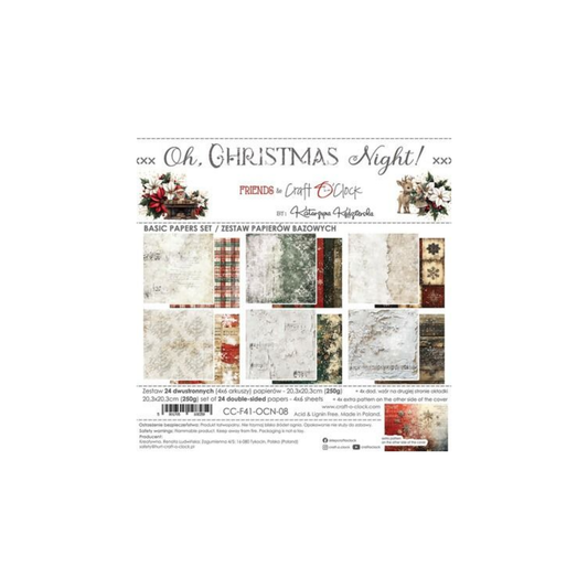 8x8 Oh Christmas Night Basics Paper Pad