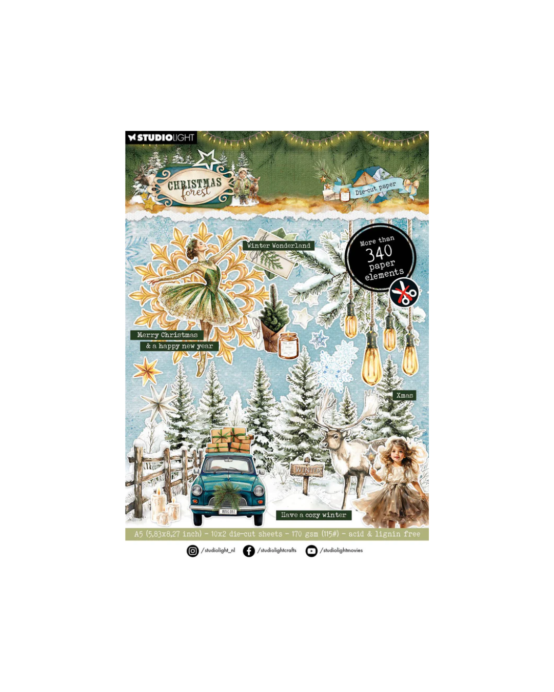 Christmas Forest Diecut Paper Pad (Incl. in Kit)