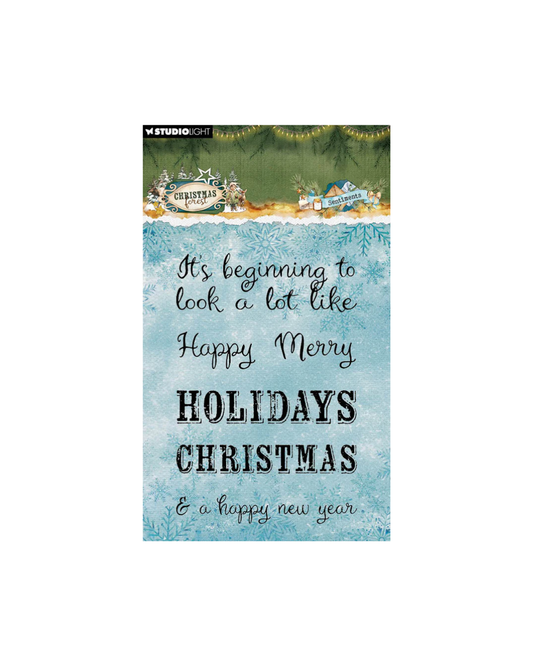 Christmas Forest Sentiments Stamp