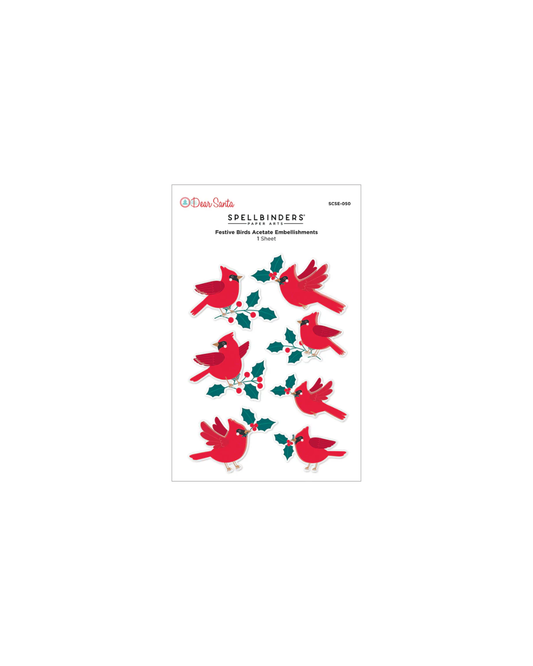Dear Santa Festive Bird Stickers