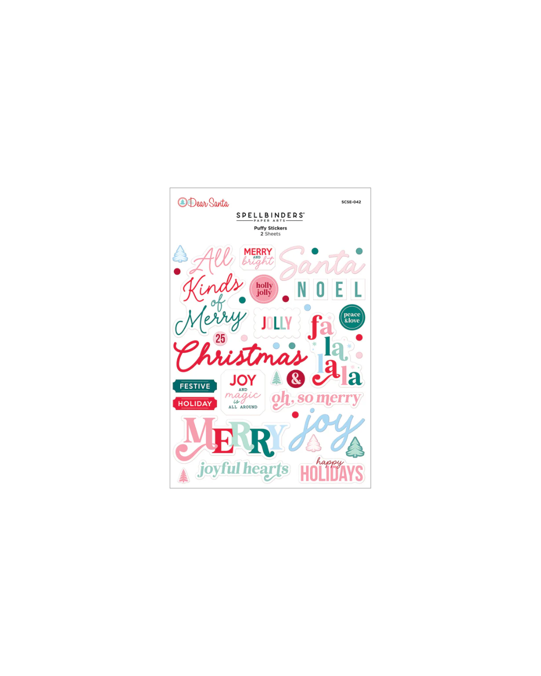 Dear Santa Puffy Stickers (Incl. in Kit)