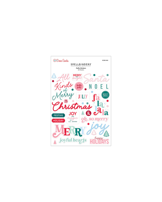 Dear Santa Puffy Stickers (Incl. in Kit)