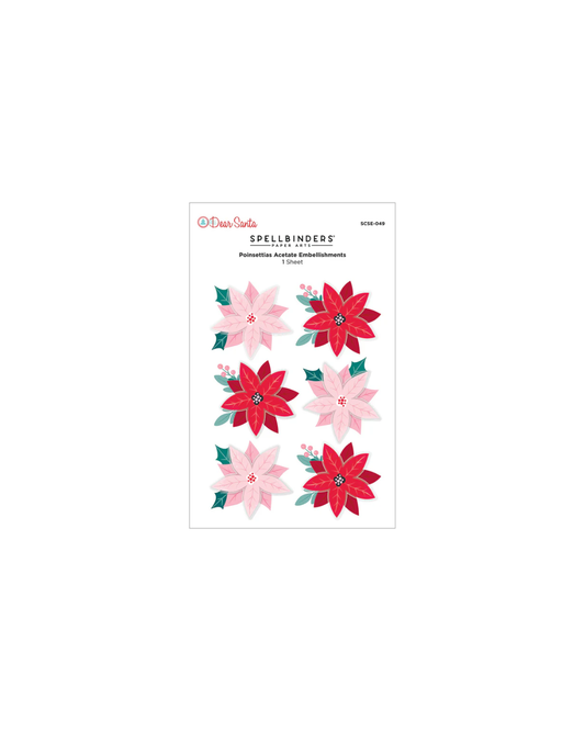 Dear Santa Poinsettia Embellishments (Incl. in Kit)