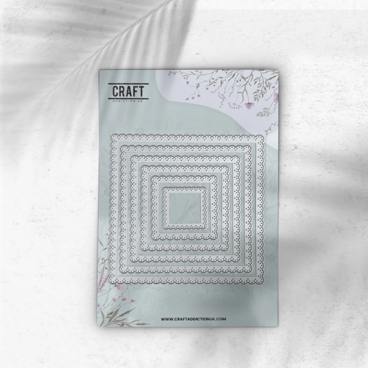 Square Fancy Scallop Die