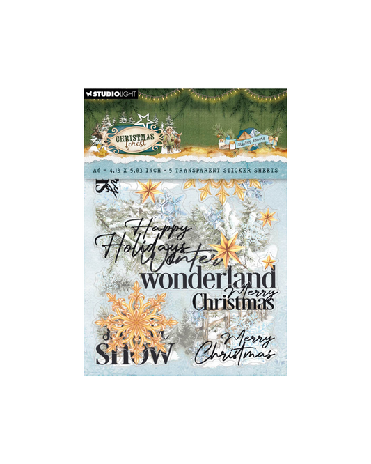 A6 Christmas Forest Sticker Sheets