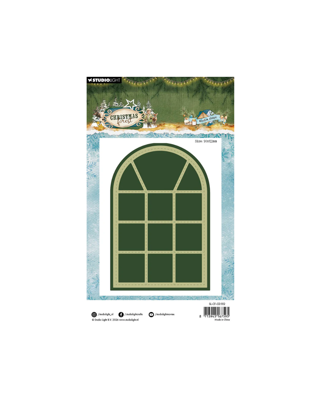 Christmas Forest Window Shape Die