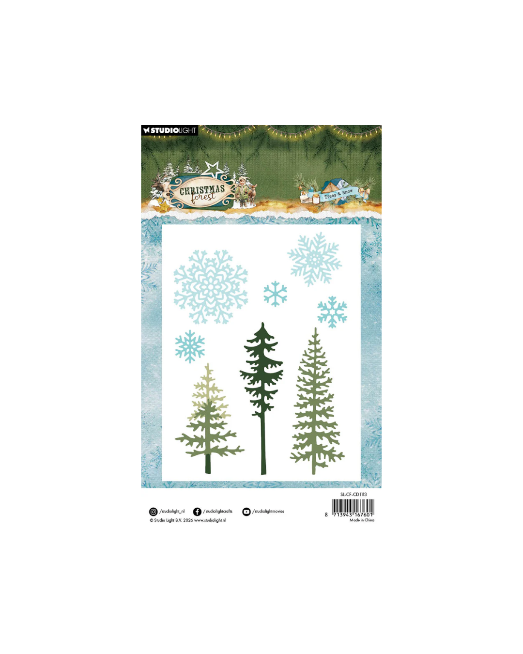 Christmas Forest Trees & Snow Die
