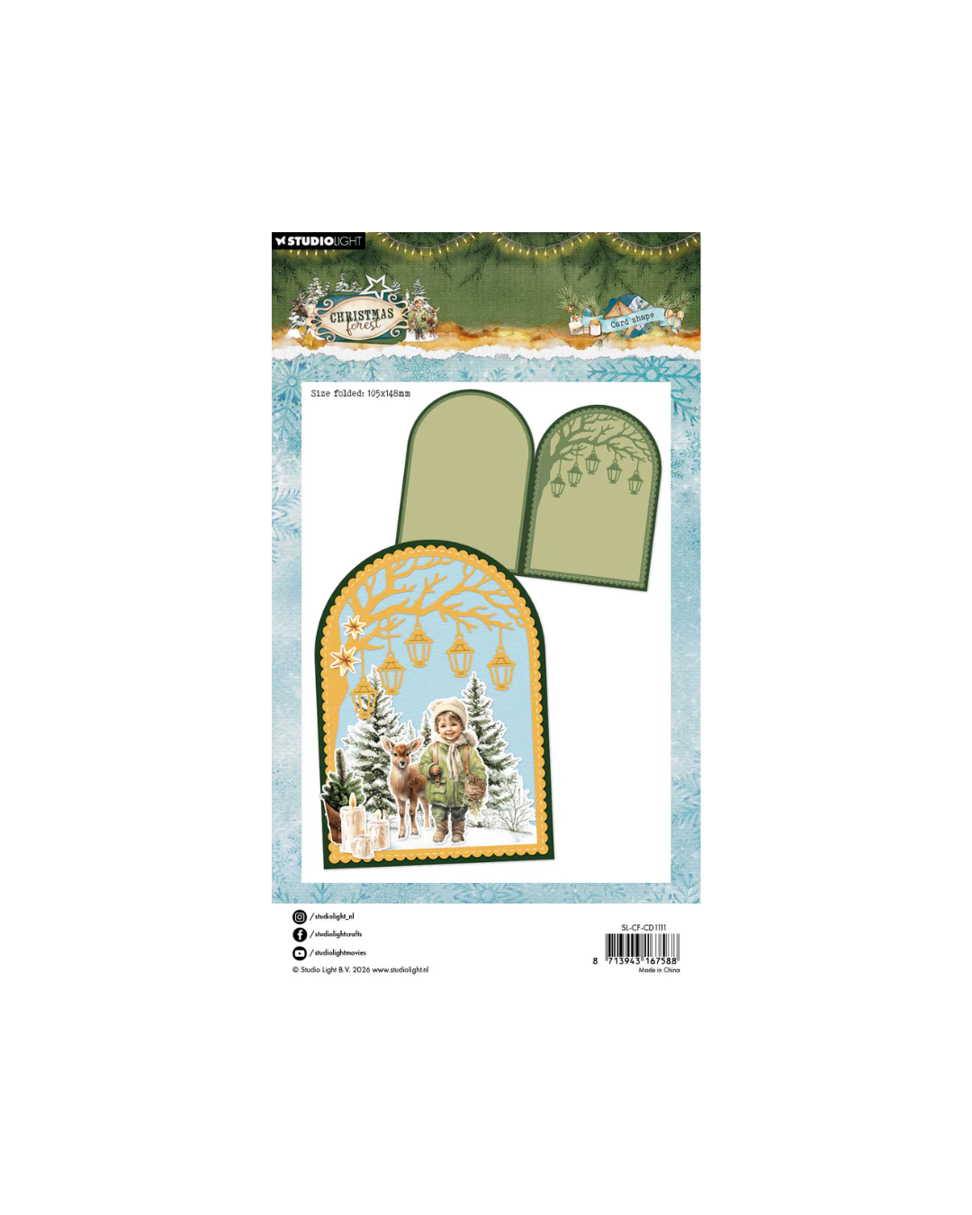 Christmas Forest Folded Card Shape Die