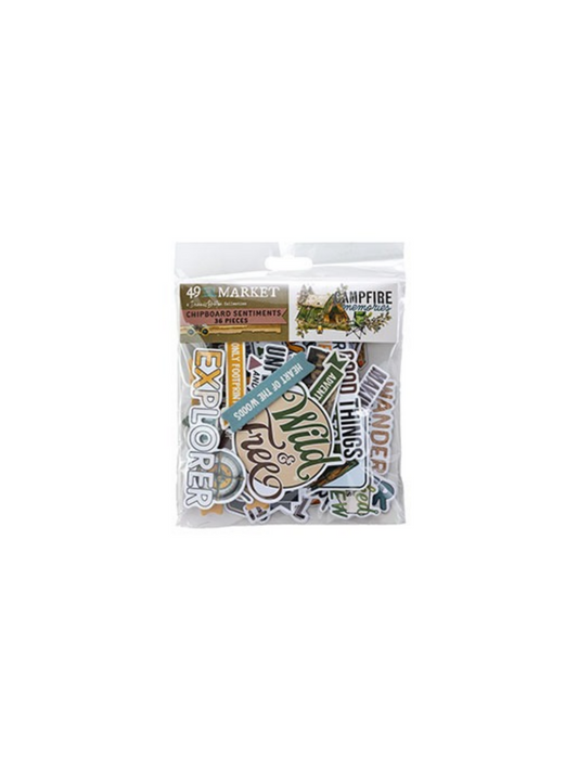 CAMPFIRE MEMORIES CHIPBOARD SENTIMENTS