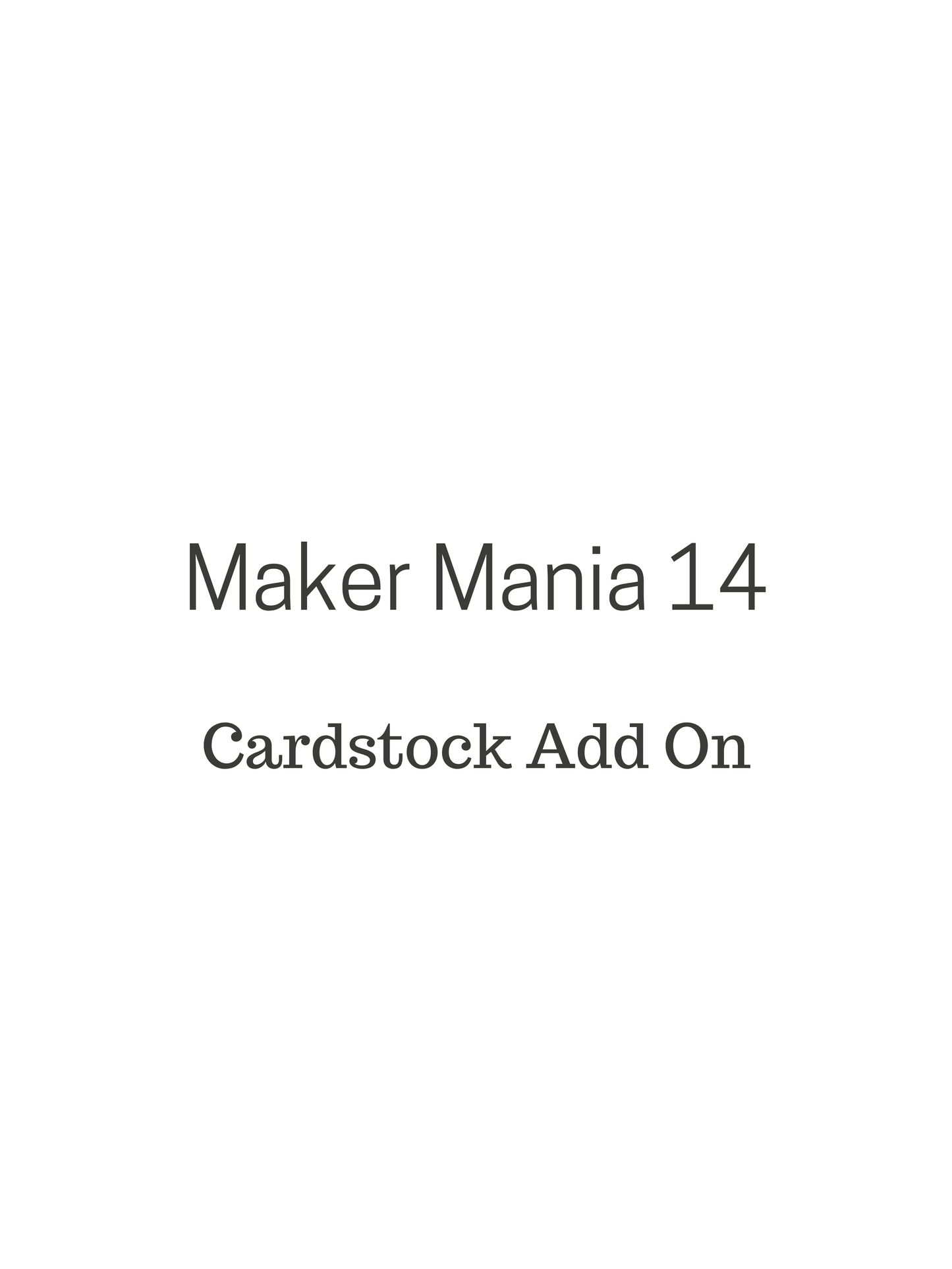12x12 Cardstock Pack Add on