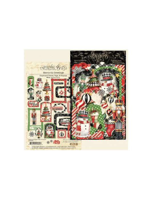 Merryful Greetings Chipboard Pieces