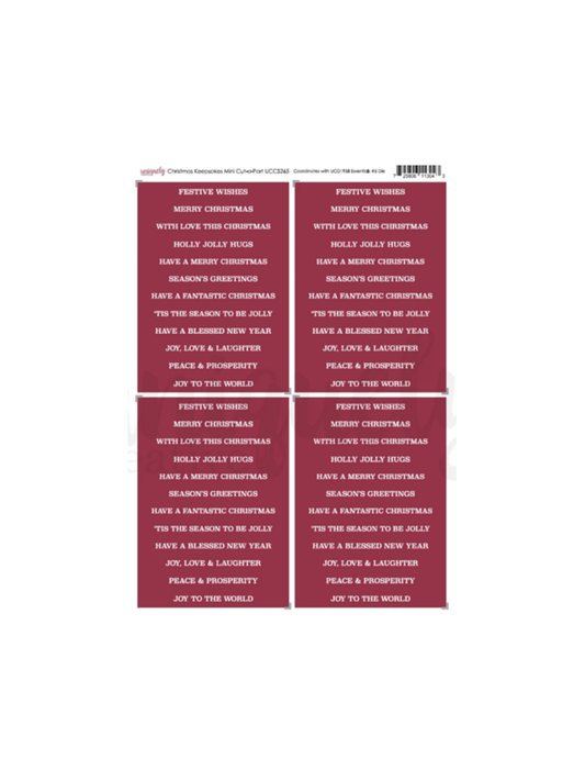 Christmas Keepsakes Mini Cut apart Sheet