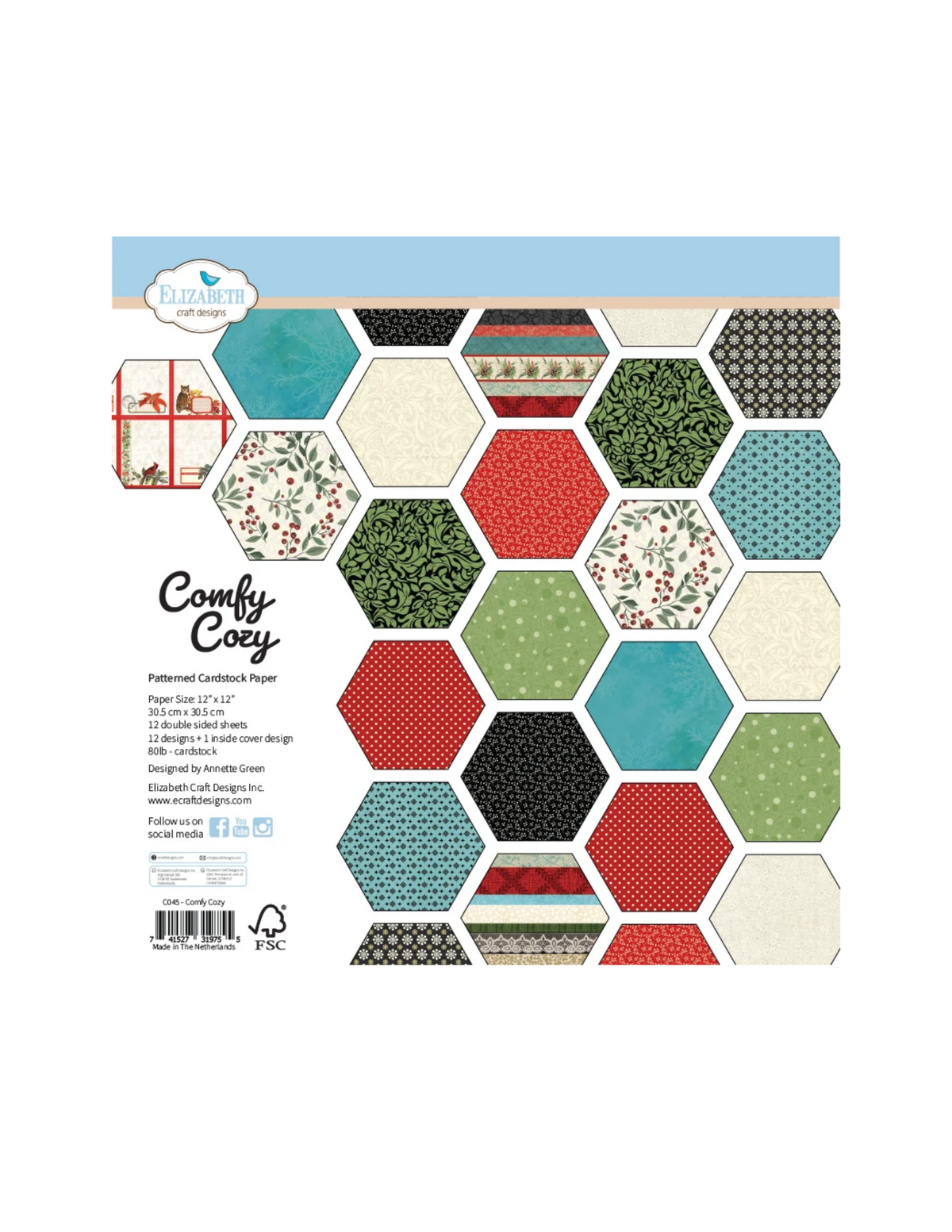12x12 Comfy Cozy Paper Pack (Used in Kit)