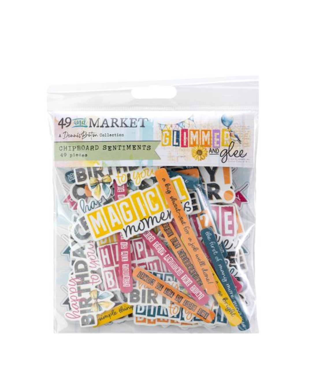 Glimmer and Glee Chipboard Set