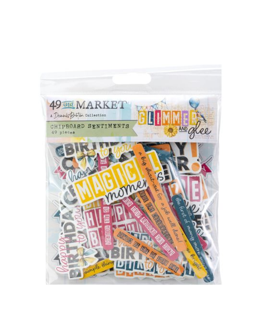 Glimmer and Glee Chipboard Set