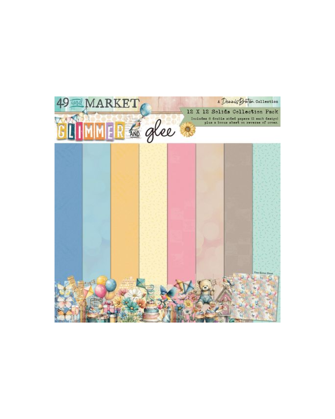 Glimmer and Glee 12x12 Solids