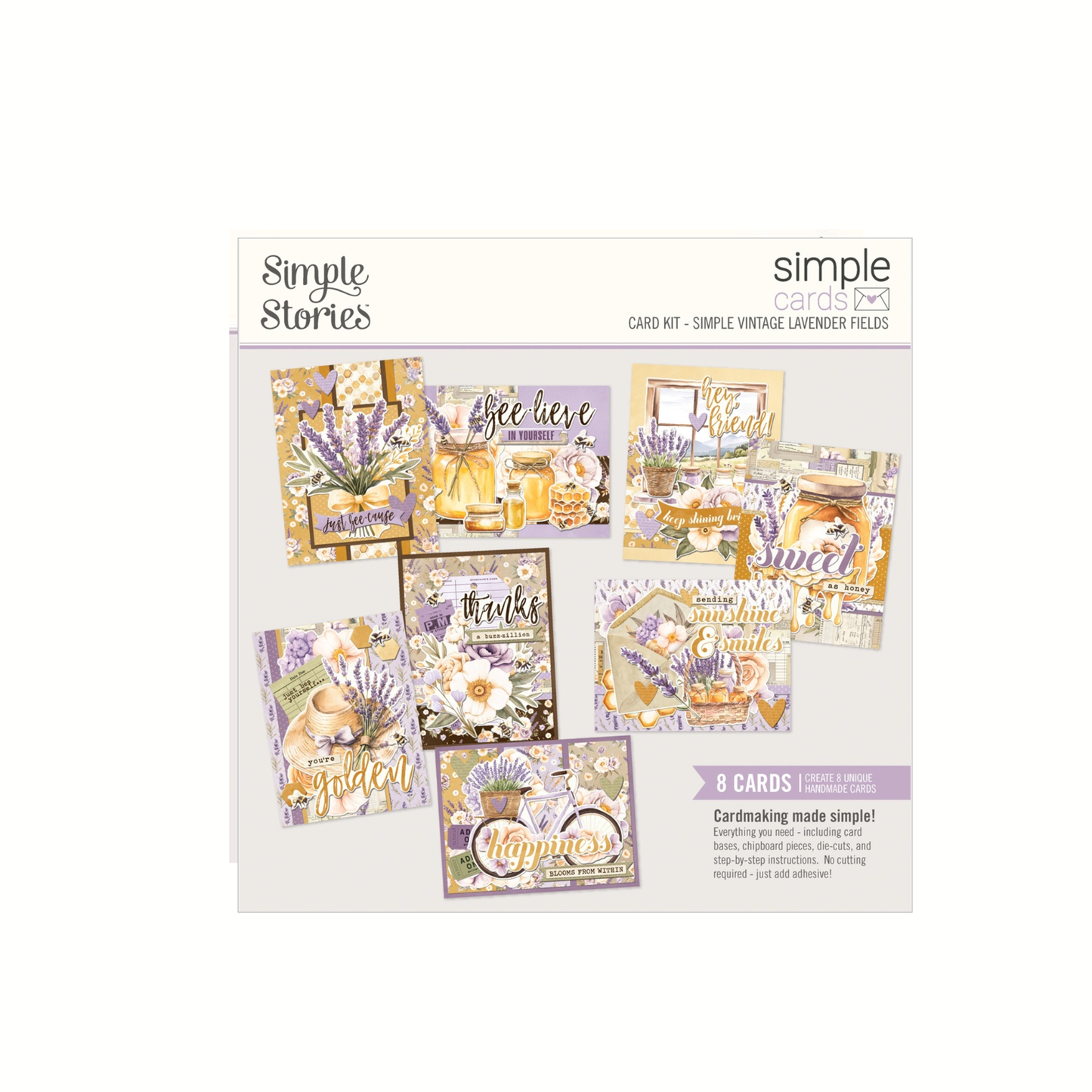 Simple Vintage Lavender Fields Card Kit