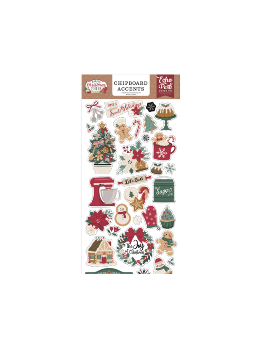 Baking Christmas Cheer Chipboard Accents
