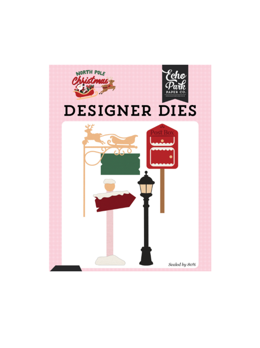 North Pole Winter Street Post Die Set