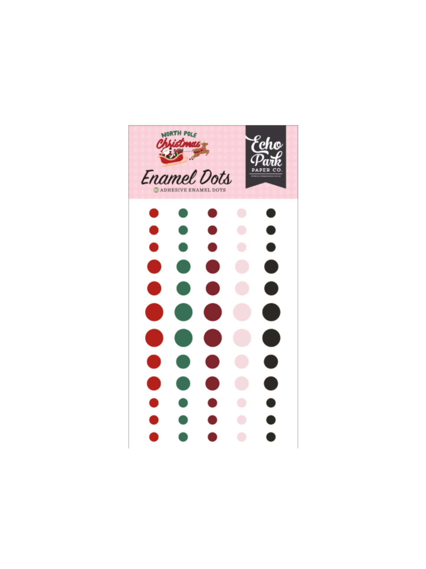 North Pole Christmas Enamel Dots