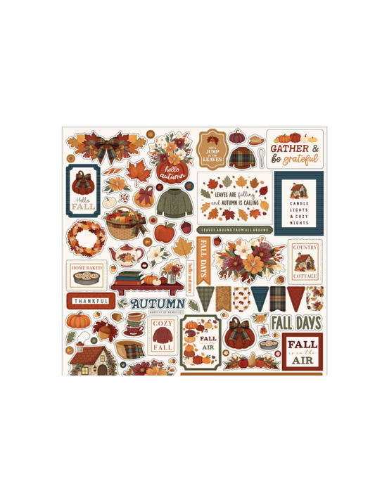 12x12 Here Comes Autumn Sticker Sheet
